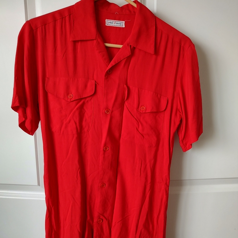 Paul D'Avril Ferrari Berlinetta Boxer Men's Red Button Down Shirt Size S?
